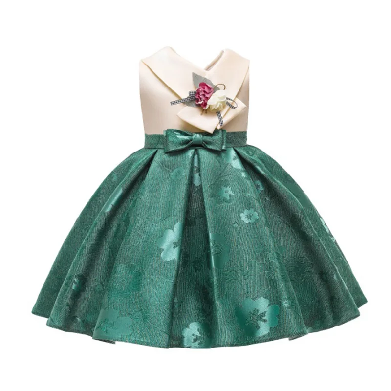 

Girls Dress Lace Flower Girls Wedding Party Children Clothing Elegant Long Gown Formal Evening Kids Dresses for Girls