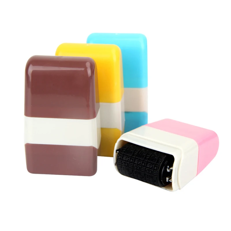 1pc Identity Theft Protection Roller Stamp Guard Document Security ID Privacy Data Portable Seal | Дом и сад