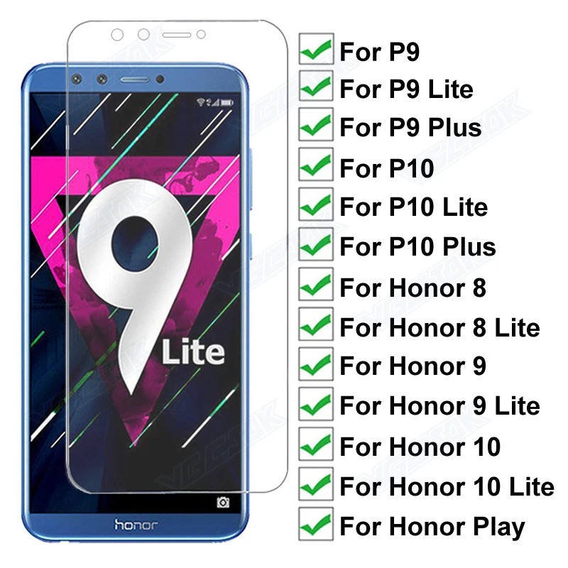 Защитное стекло для Huawei P9 P10 Lite Plus Honor 8 9 10 Play|Защитные стёкла и плёнки телефонов| |