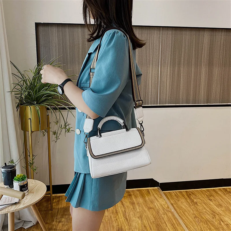 

OLSITTI Handbag Bags For Women 2020 New Fashion Color Contrast Versatile Square Bag Texture One Shoulder Messenger Bag
