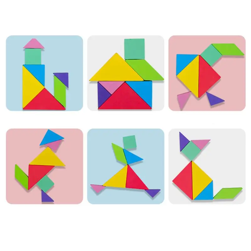 

96 Puzzles Magnetic Tangram Kids Toys Montessori Educational Magic Book Suit For Baby Kids