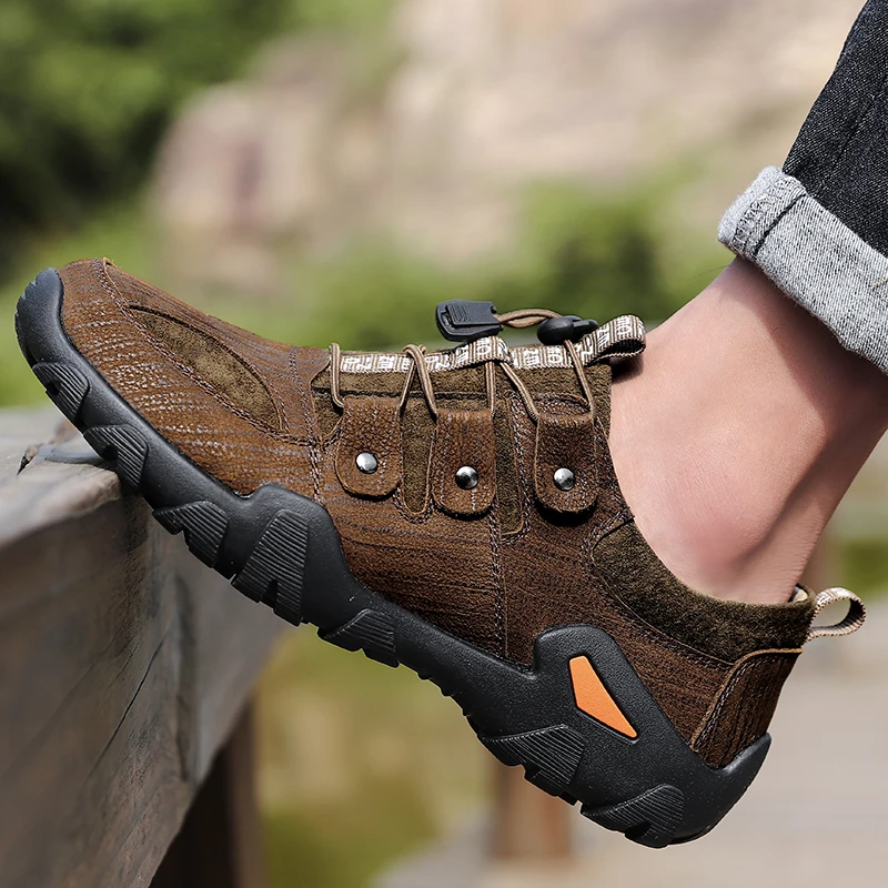 Кроссовки мужские из натуральной воловьей кожи удобные сникерсы первый слой