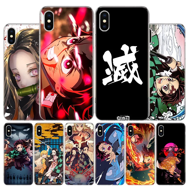 Чехол для телефона Demon Slayer Kimetsu No Yaiba HD Apple Iphone 11 12 Mini Pro X XR XS Max 7 8 6 6S Plus 5 SE 7G 6G +