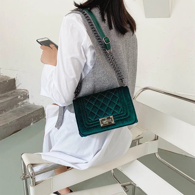 

Bags for Women 2021 Autumn Winter Square Rhombic Women's Chain Shoulder Messenger Bag Crossbody Bags for Women Sac a Main Femme