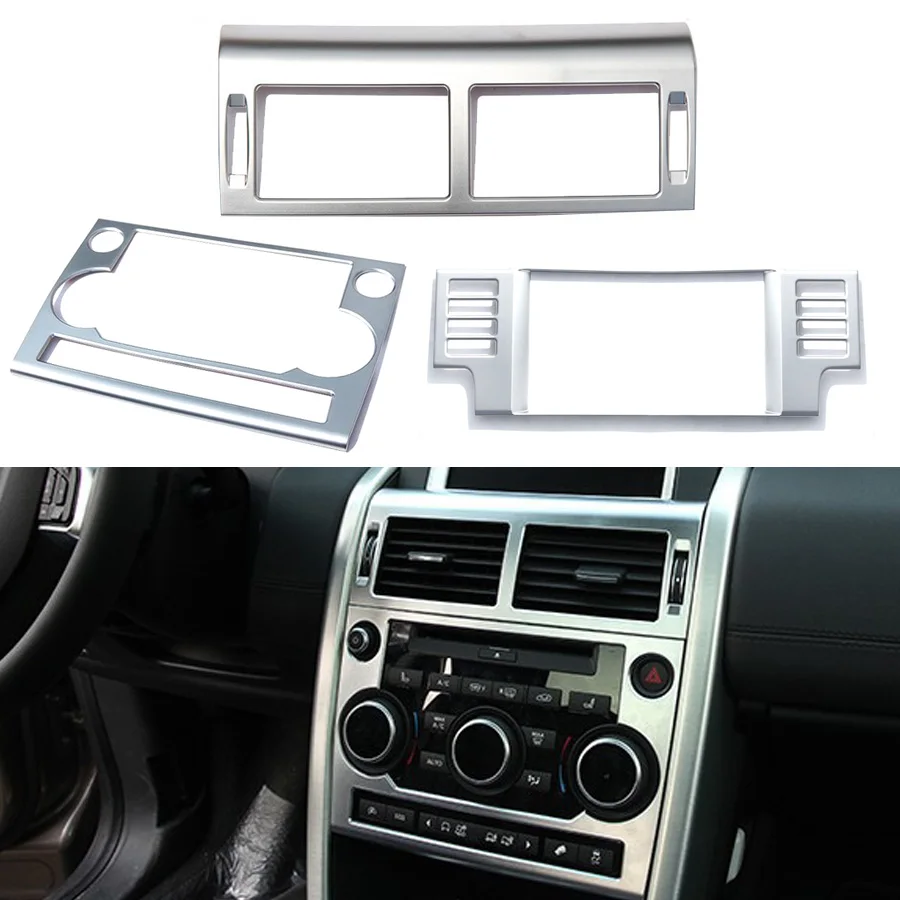 

Wooeight 1Pc ABS Silver Dashboard Central Console AC Air Vent Cover Trim Fit For Land Rover Discovery Sport 2015 2016 2017-2019