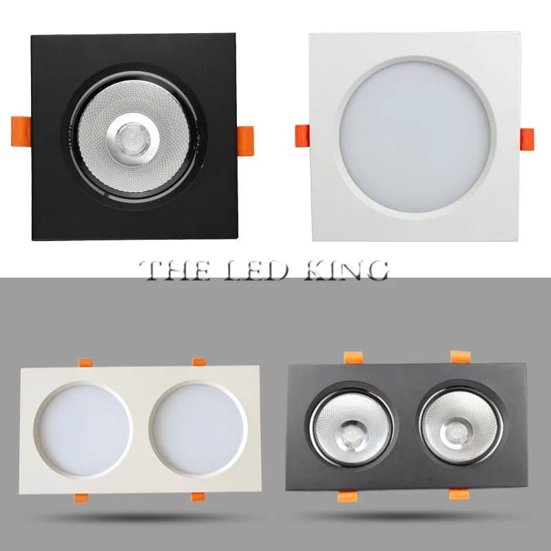 Квадратный яркий утопленный двойной светодиодный Диммируемый квадратный