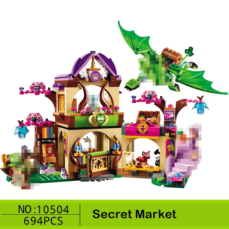 BELA Elf серия Дракон Лава пещера развивающие строительные блоки детские игрушки