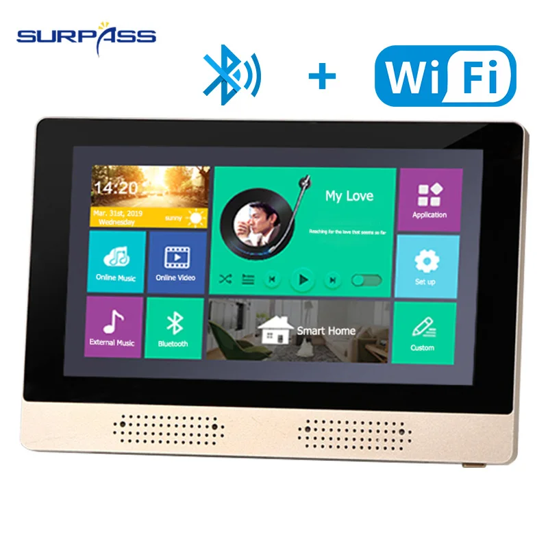 Голосовое управление в стене усилитель полный вид IPS дисплей домашний кинотеатр