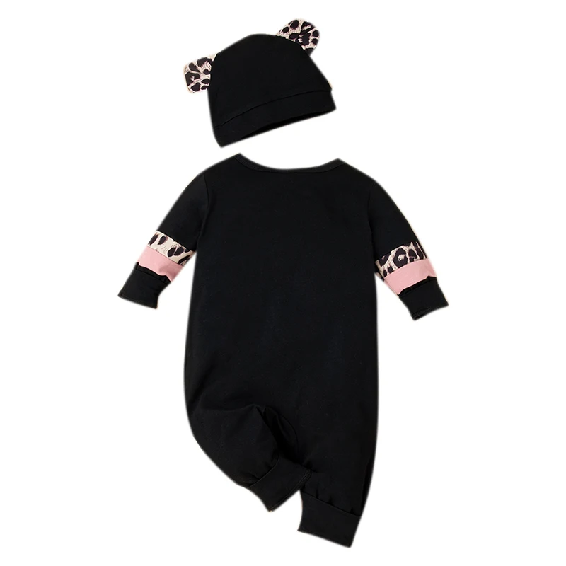 

Newborn Baby Girl Boy Autumn Clothes Romper Jumpsuit + Hat 2PCS Outfits Set
