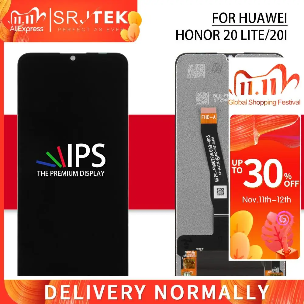 IPS для Honor 20I LCD стеклянный сенсорный сенсор Huawei дисплей 20i экран с заменой