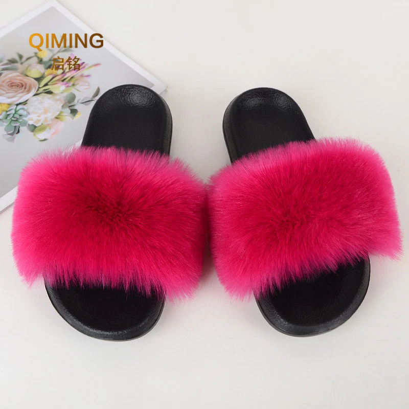 Шлепанцы женские из искусственного меха сланцы искусственный мех пушистые