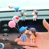 cute car interior decoration ornaments creative cartoon couple anime auto center console decoration for car interior accessories