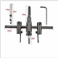 adjustable wood drywall circle hole drill cutter bit saw use 30mm to 200mm circle hole saw cutter drill bit sh 058