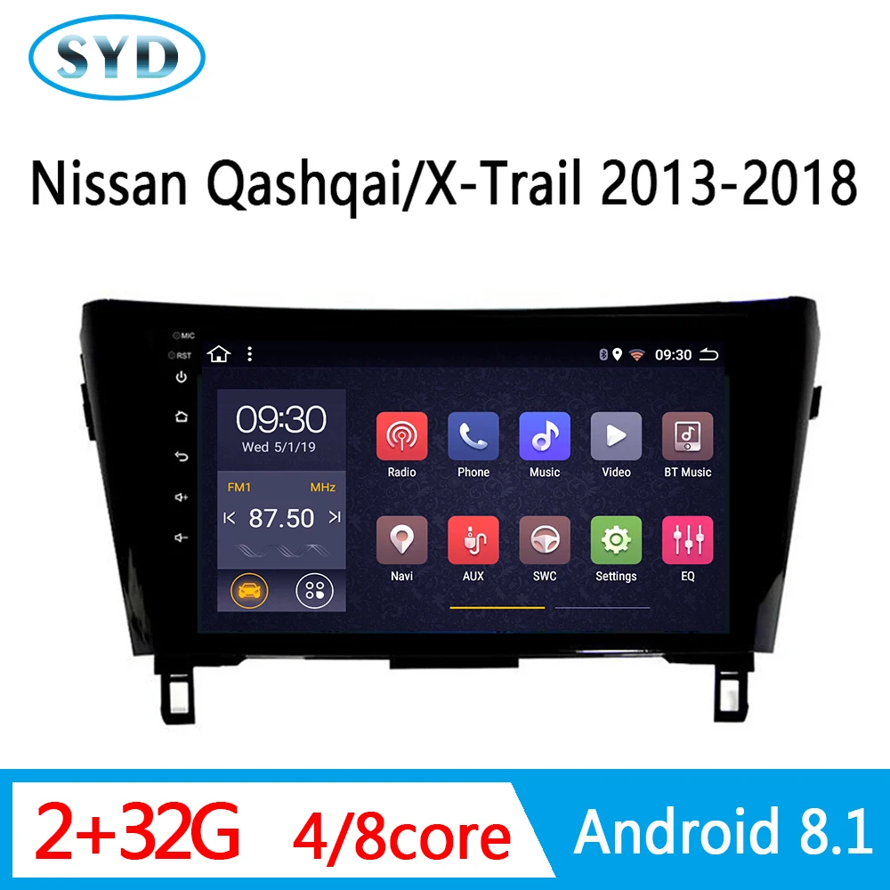 Автомобильный мультимедийный центр для Nissan X Trail Qashqai J10 J11 2014 2018 радио стерео DVD GPS