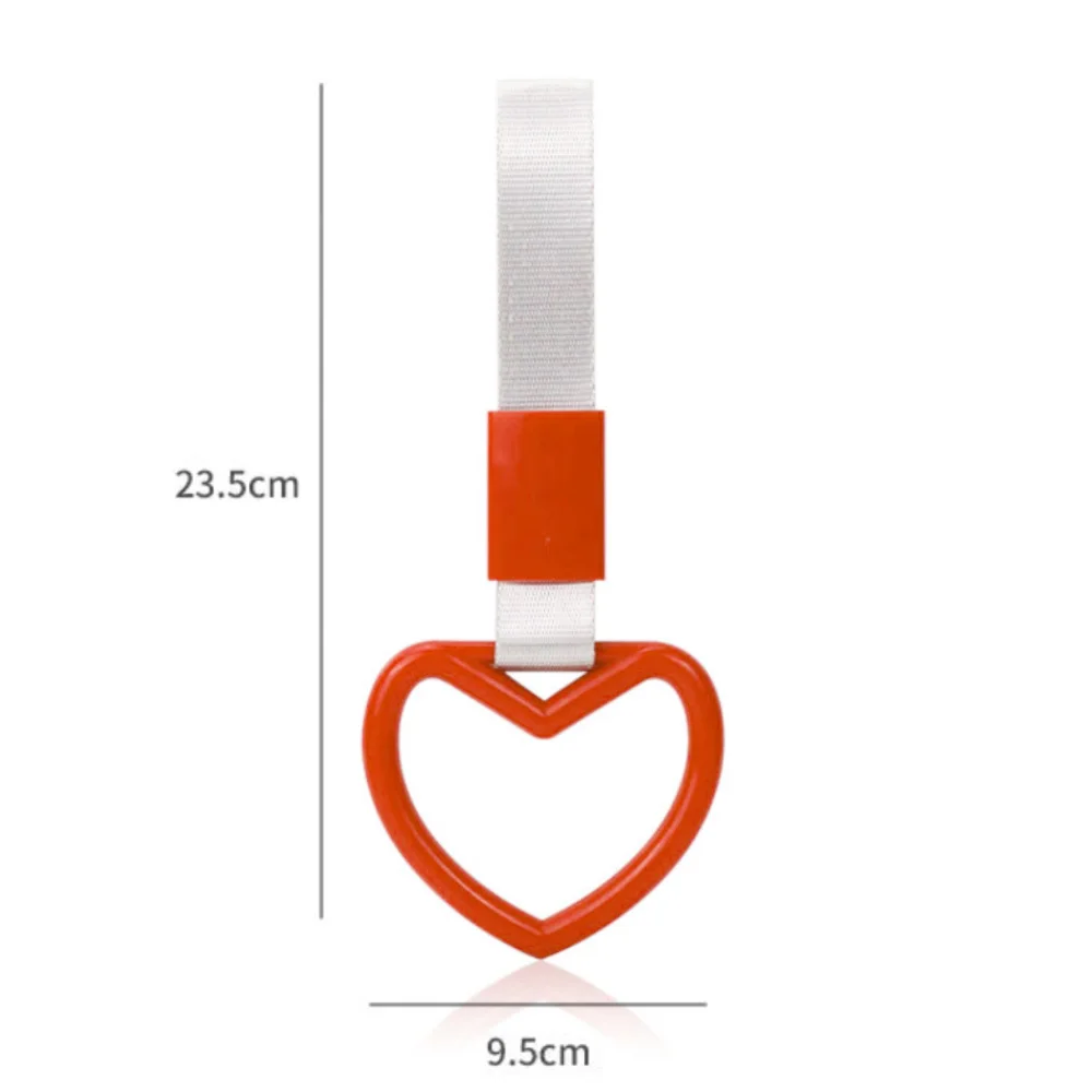 

Car Handle Hand Strap Heart Shape PVC Plastic Drift Charm Strap Auto Accessory Train Bus Subway Hand Ring Vehicle Tail