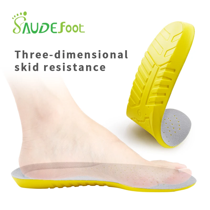 Saudefoot полиуретановые стельки желтый Memory Foam обувь наколенники высокие эластичные