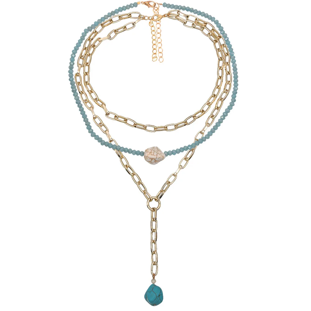 Женское Ожерелье в европейском и американском стиле Панк многослойная