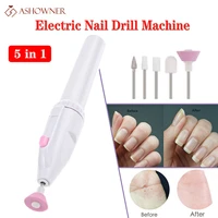 electric nail drill machine manicure set 5 in 1 nail art manicure tool nail drill file grinder grooming kit nail polish remover