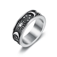 megin d romantic the sun moon and stars stainless steel rings for men women couple family friend fashion design gift jewelry