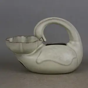 Song Dynasty Ru Kiln porcelain Moon White Glazed Swan Vase ,Hand painted crafts,Home Decoration,collection & adornment