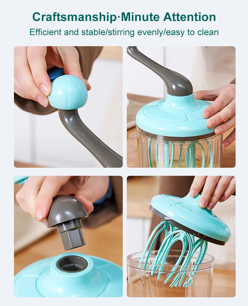 

NEW Cream Whisk Manual Household Small Semi-Automatic Egg White Milk Foam Cake Egg Hand-cranked Whisk Whisk Kitchen Accessories