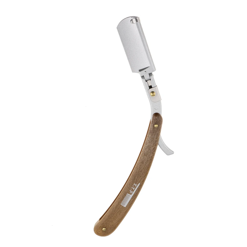 Складной сплава деревянной ручкой парикмахерские Для Мужчин's прямого кроя