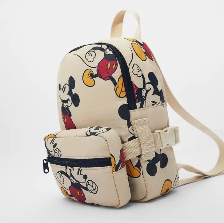 Женский плюшевый рюкзак на плечо с мультяшным Микки-Маусом Disney поясная сумка для