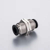 pneumatic straight bulkhead union hose tube 18bsp 14 38 12 male thread air pipe connector quick coupling brass fitting