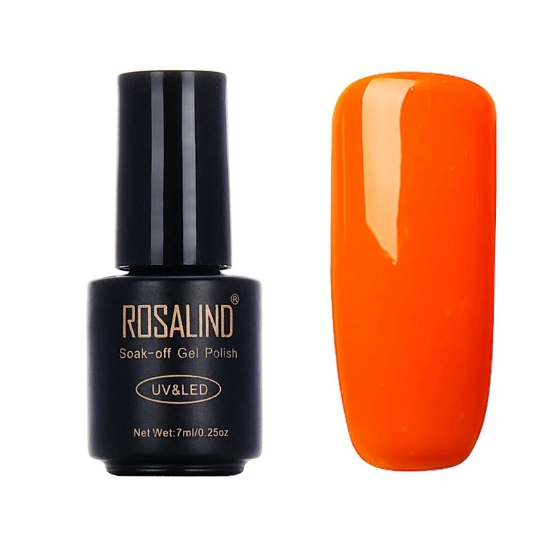 Гель ROSALIND 1S 7 мл серия оранжевых цветов лак для ногтей Элегантный Модный брикет