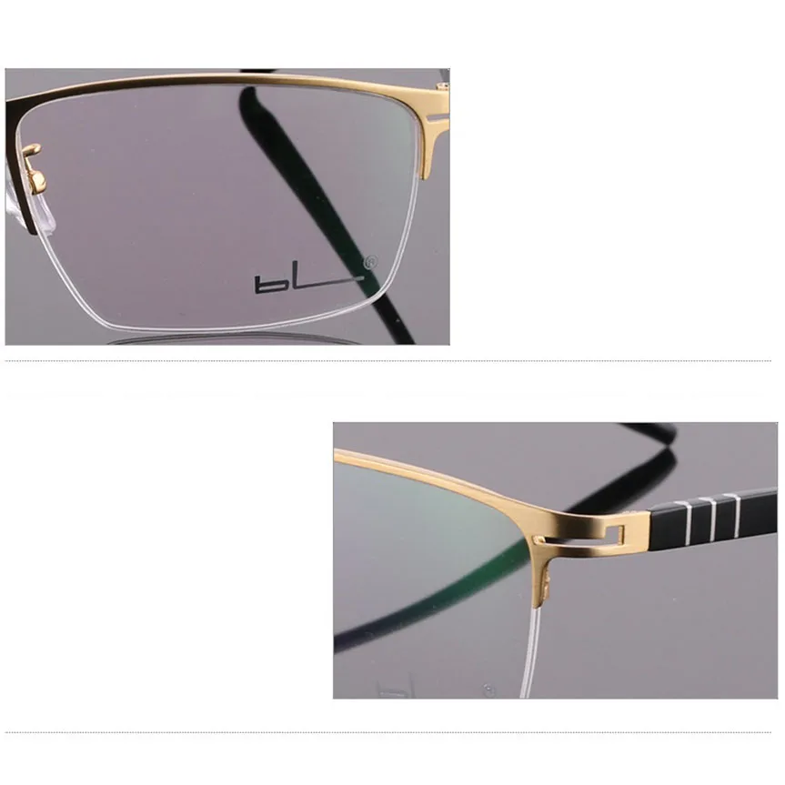 Zerosun оправа для очков мужские полуоправы очки мужчин бизнес прозрачные линзы