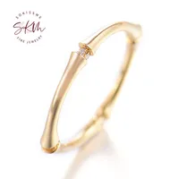SKM trendy 14k yellow gold rings for women diamond rings Engagement wedding rings designer Promise Luxury Fine Jewelry