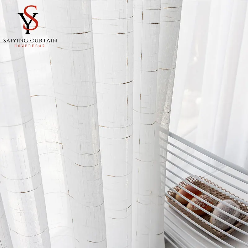 

Modern Linen Tulle Window Treatment Curtains for the Living Room Sheer Voile Curtain for Bedroom, Home Decoration, Drapes Blinds