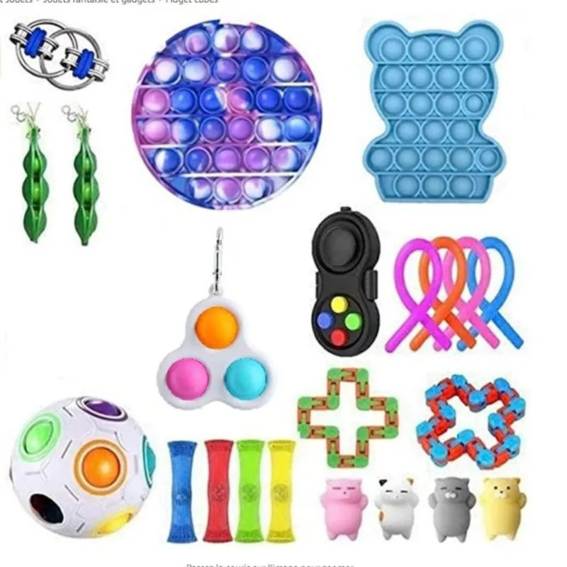 

Fidget Toys Anti Stress Set Stretchy Strings Pop it Popit Pack Adults Children Squishy Sensory Antistress Relief Figet Toys F