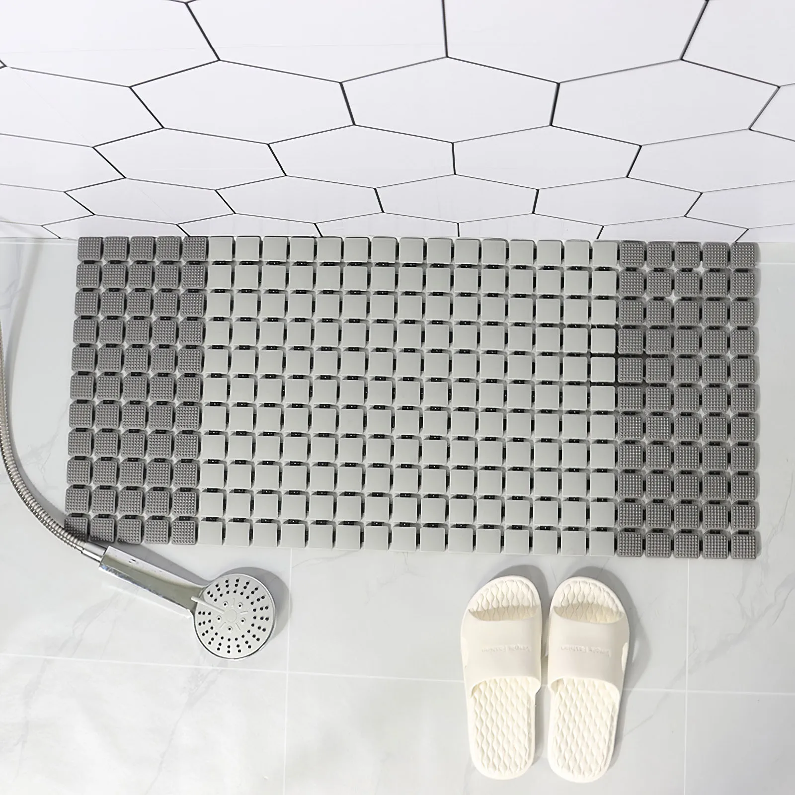 

Home Bath Mat Non-slip Bathroom Mat Foam Mat Kitchen Toilet Floor Decor Washable Shower Mat Easy to Dry Mosaic Style