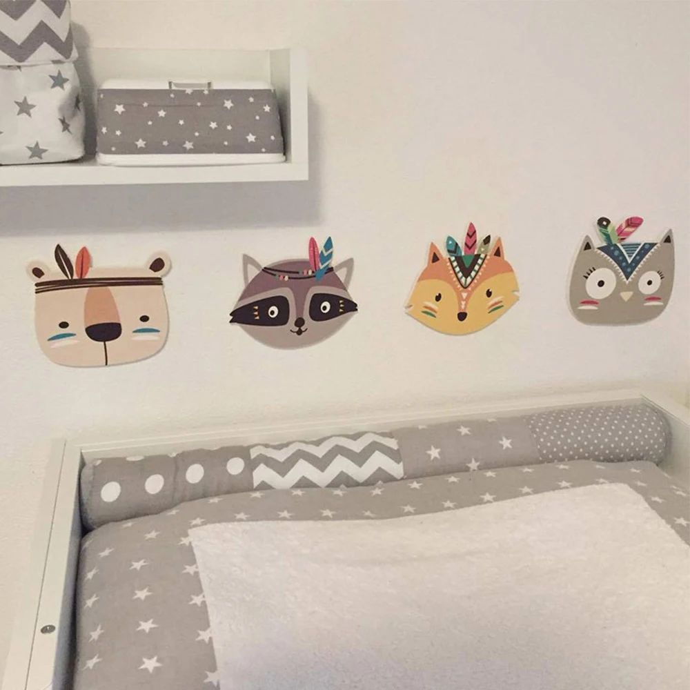 Милые настенные наклейки плакаты деревянные INS Декор плащи краска для детской