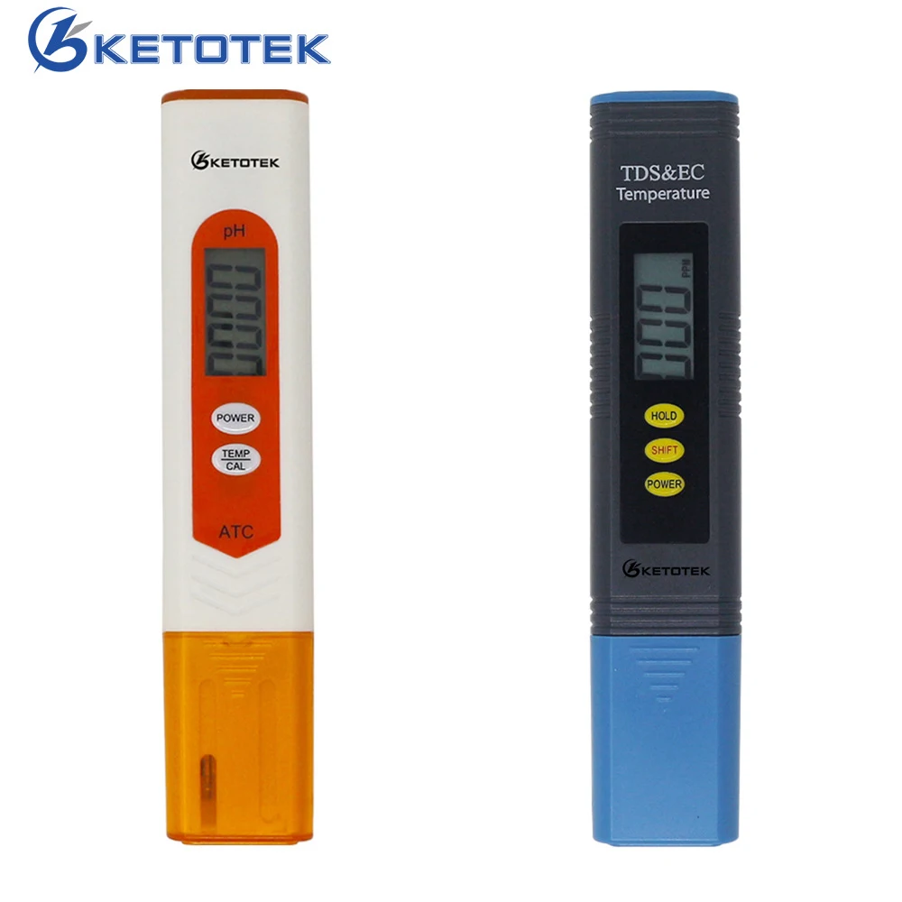 Портативный PH-метр Ketotek с ЖК-дисплеем тестер качества воды TDS/PH/EC измеритель