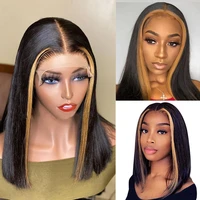 lace front human hair wigs for black women highlight bob wig brazilian remy wigs human hair blonde lace front wig closure wig
