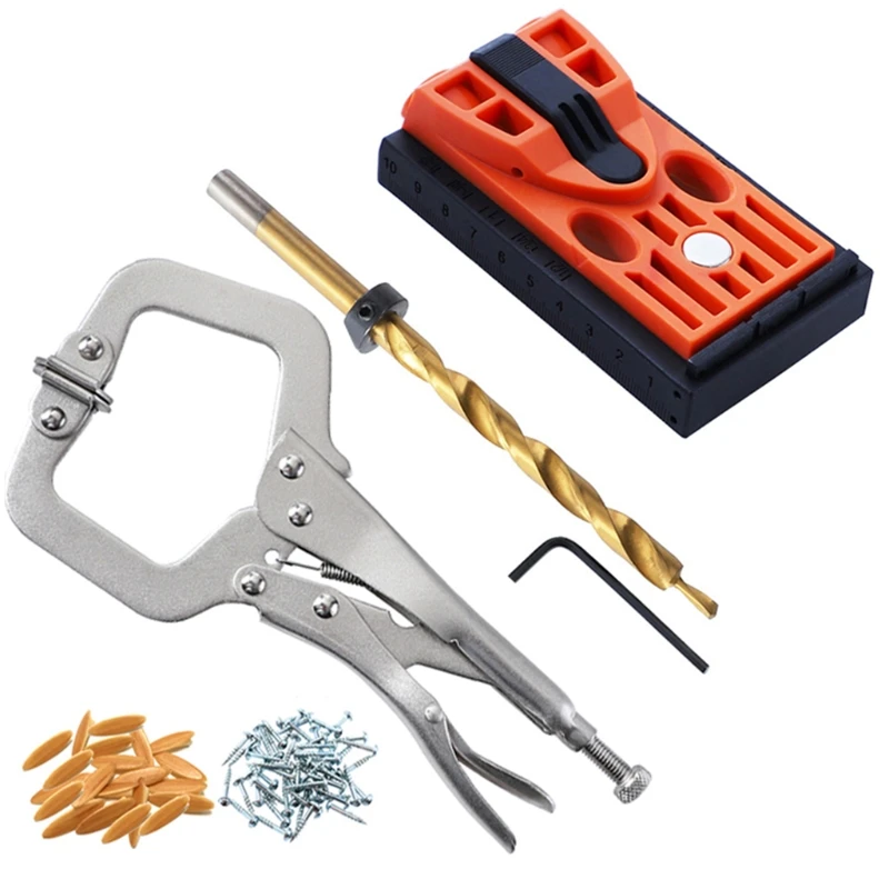 

Professional Oblique Hole Drill Punch Set Oblique Hole Locator Kit DIY Hand Tool