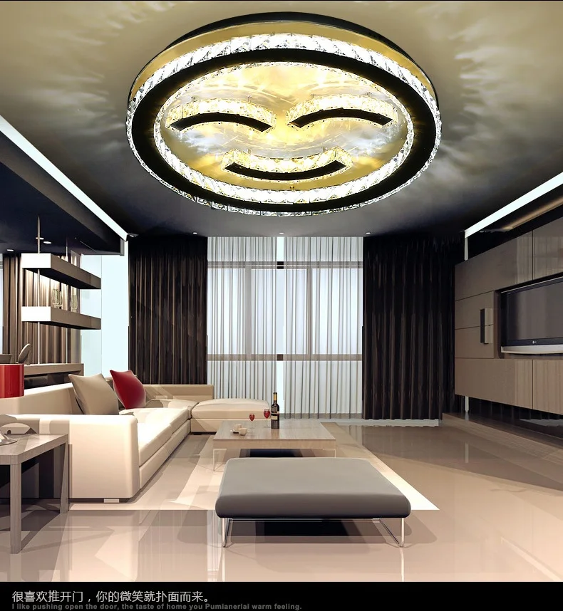 

Креативные Хрустальные потолочные светильники современный простой гостиной спальни Хрустальные потолочные светильники AC110-240V осветитель...