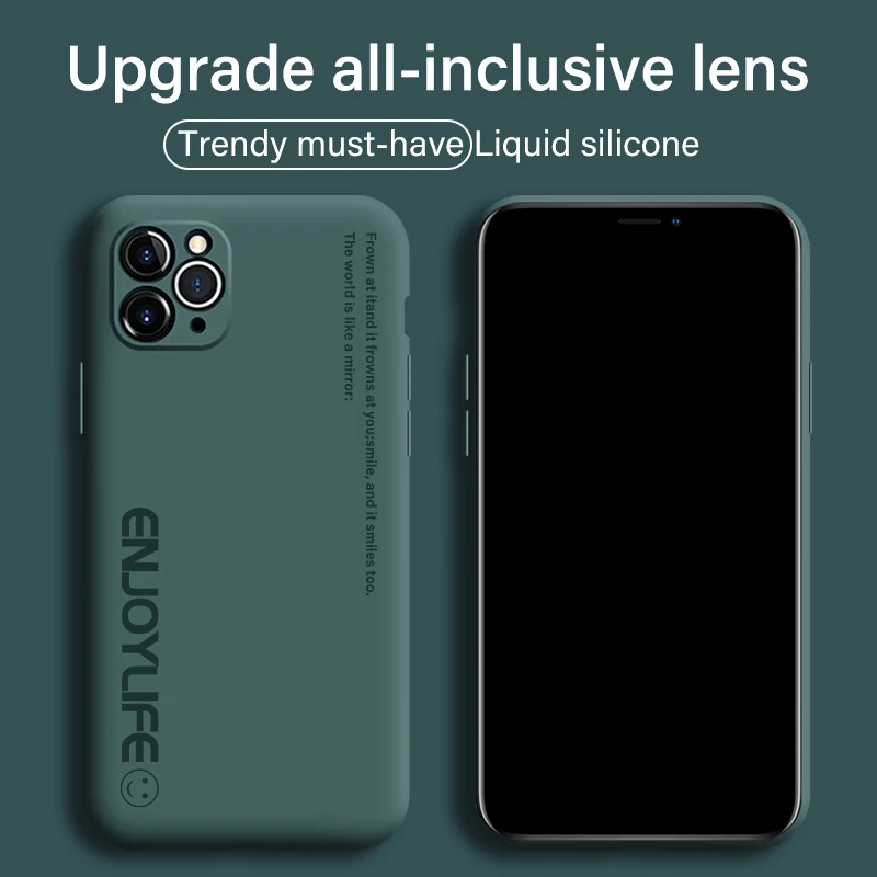 Ультратонкий чехол из жидкого силикона для iPhone 12 11 Pro SE XS max XR X 8 7 6 Plus роскошный с