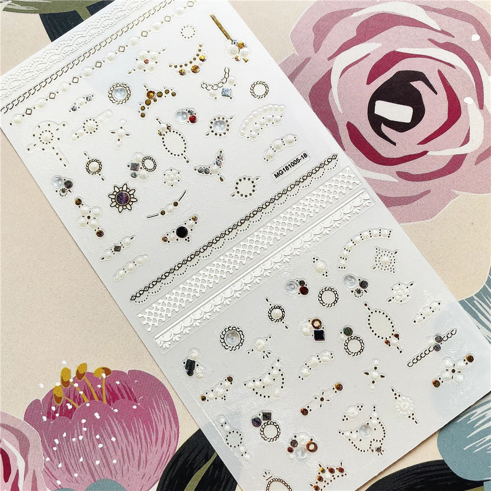 Наклейки для ногтей с обратным клеем в форме неправильного квадрата и изображением Луны.