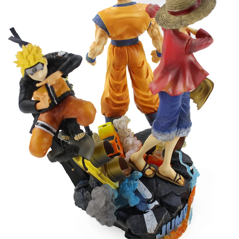 28 см Jump Force Dragon Ball наруто одна деталь фигурка игрушки Коллекционная модель куклы Луффи Узумаки Сон Гоку аниме персонажи