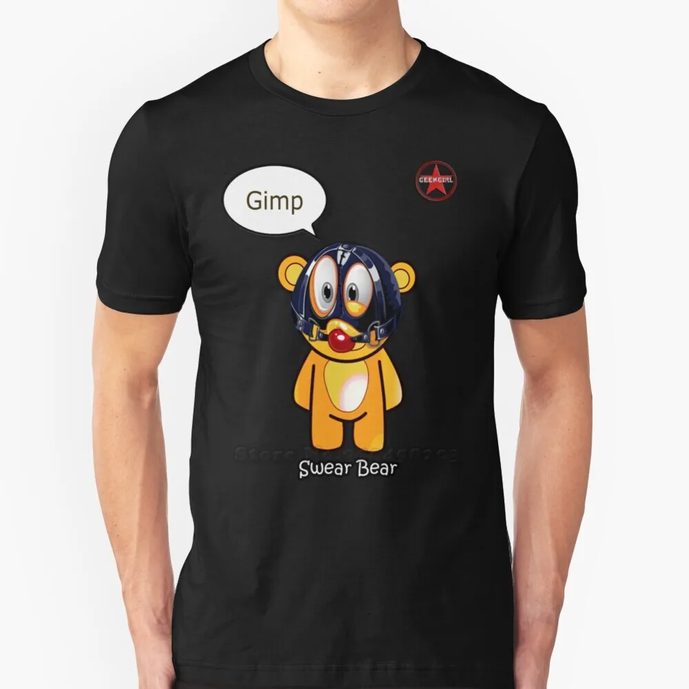 

Geek Girl - Swearbear - Gimp New Summer Lovely Design Hip Hop T-Shirt Tops Geek Girl Bollocks Swear Bear Care Parody Nerd Funny
