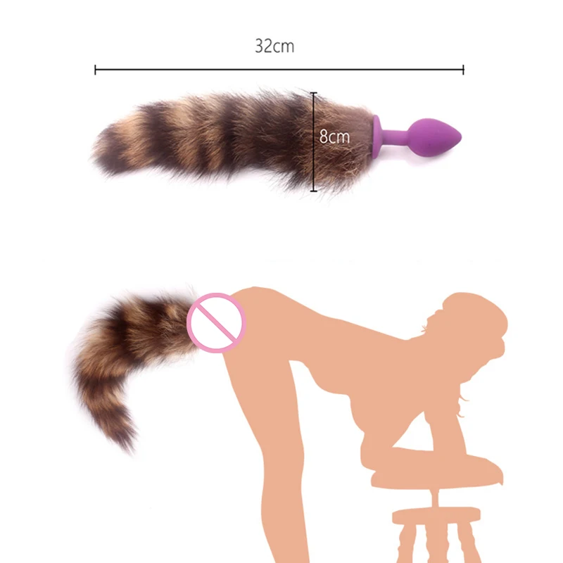 Анальная пробка Леопардовый хвост лисий анальные интимные игрушки для женщин