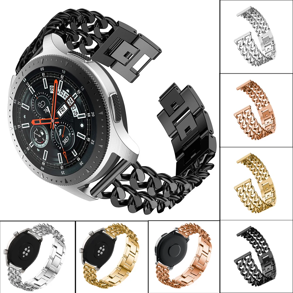 Chengxi для samsung gear S3 Frontier/классический ремешок из нержавеющей стали, умные часы, металлический браслет, 22 мм, ремешок для часов S3, ремешки для часов