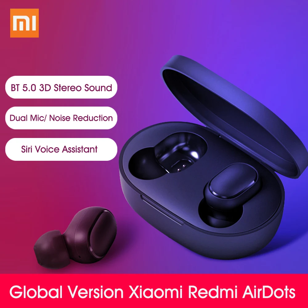 Международная версия Xiao mi Red mi Airdots TWS наушники mi True беспроводные наушники базовые Bluetooth 5,0 наушники Handsfree AI управление