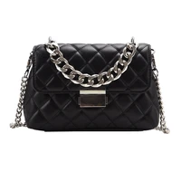 women quilted designer fashion womens small flap crossbody bag with short chain handle hit shoulder handbags pu leather clutch