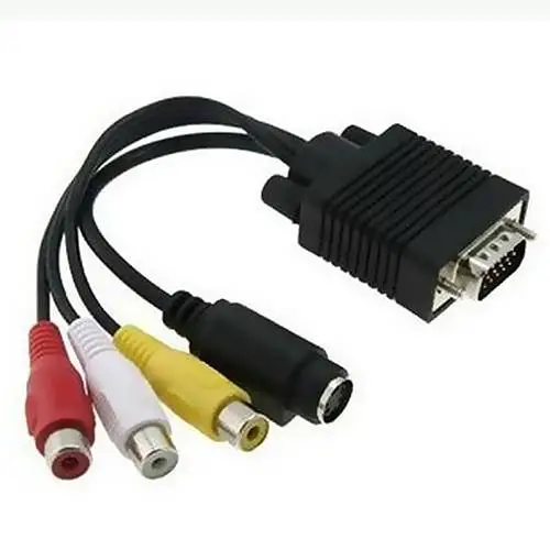 

Композитный Переходник VGA/S-Video 3 RCA AV TV, для ПК, ноутбука