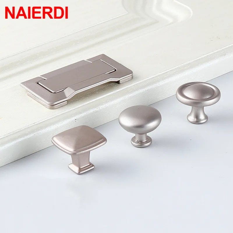 naierdi 10pcs aluminum alloy pearl nickel cabinet handles drawer knobs kitchen cupboard door pulls furniture handle hardware free global shipping