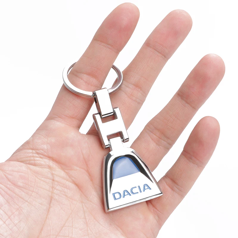

1PCS 3D Metal Car Keychain key ring key chain Auto Emblem Keychain For Dacia Duster Logan Sandero Lodgy MCV Stepway accessories